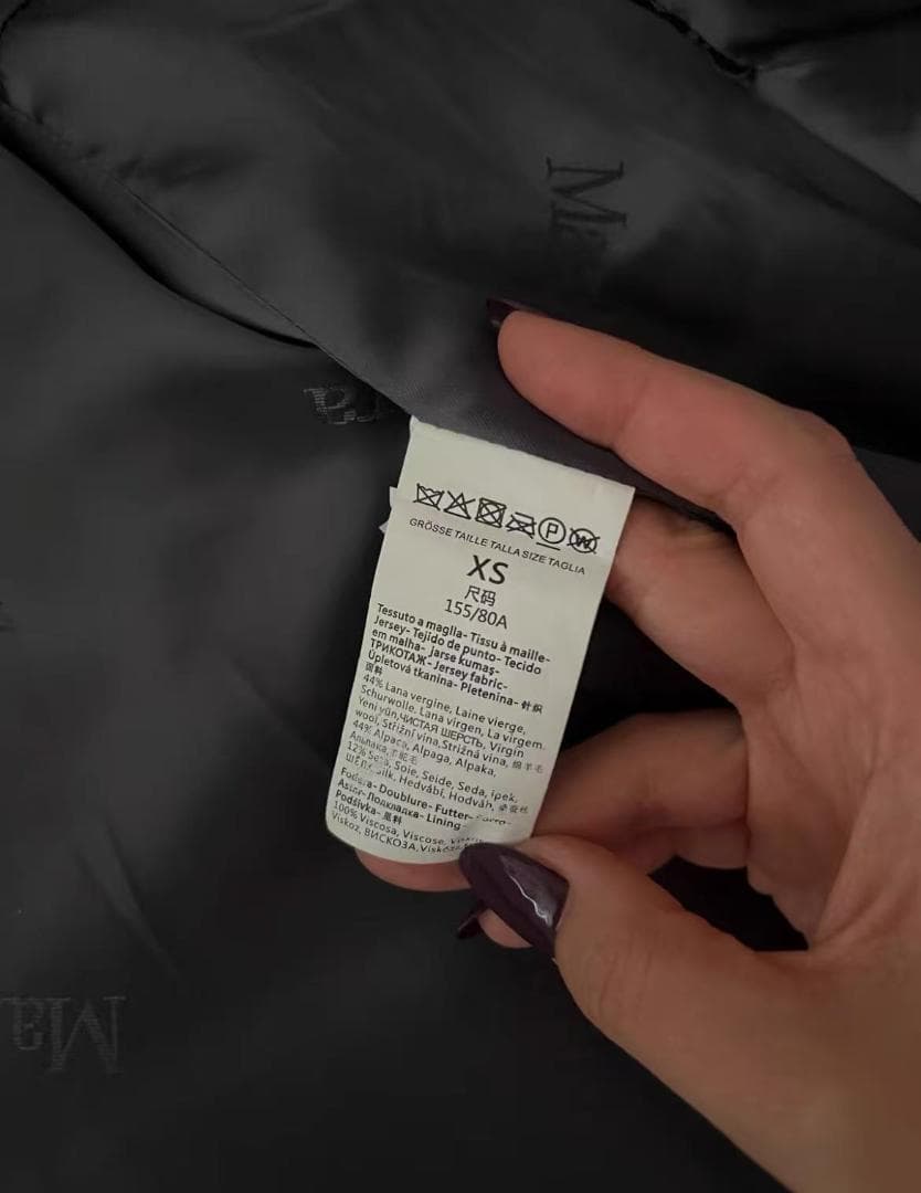 Max Mara グレー ファー ロングコート