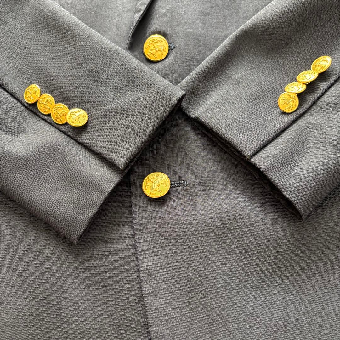 XLサイズ MILANO カノニコ生地 ブルックスブラザーズ 金ボタン 紺ブレ