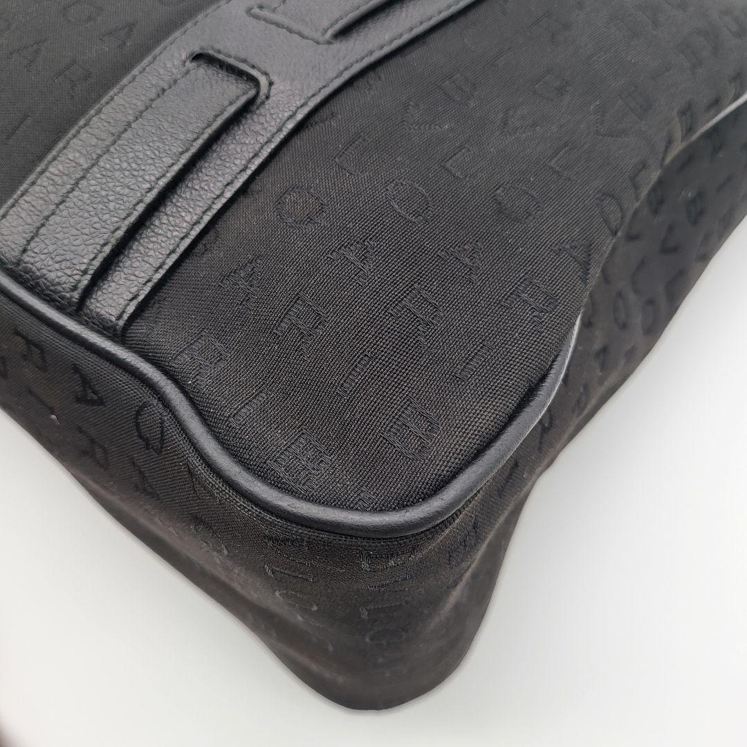 ブルガリ ロゴマニア トートバッグ ハンドバッグ ブラック キャンバス レザー