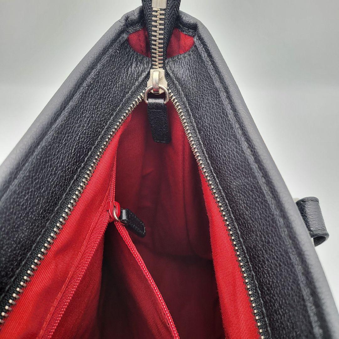 ブルガリ ロゴマニア トートバッグ ハンドバッグ ブラック キャンバス レザー