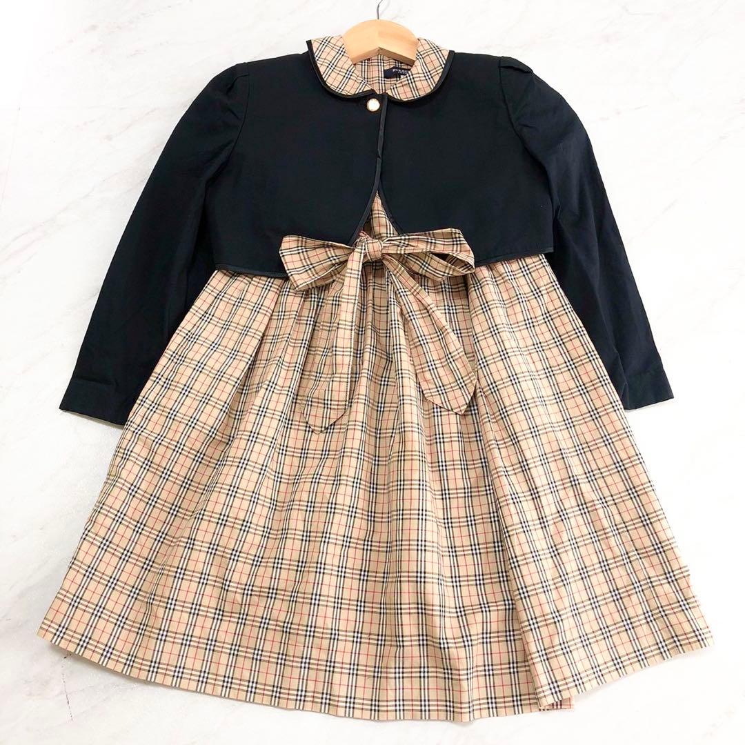 美品✨️BURBERRY ノバチェック フォーマル ワンピース 130cm 子供