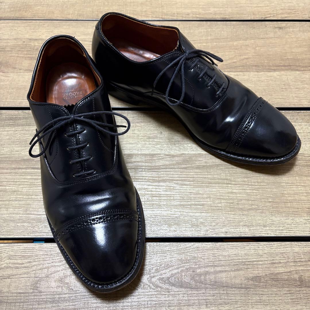 オールデン ブルックスブラザーズ 別注 ストレートチップ ブラック コードバン