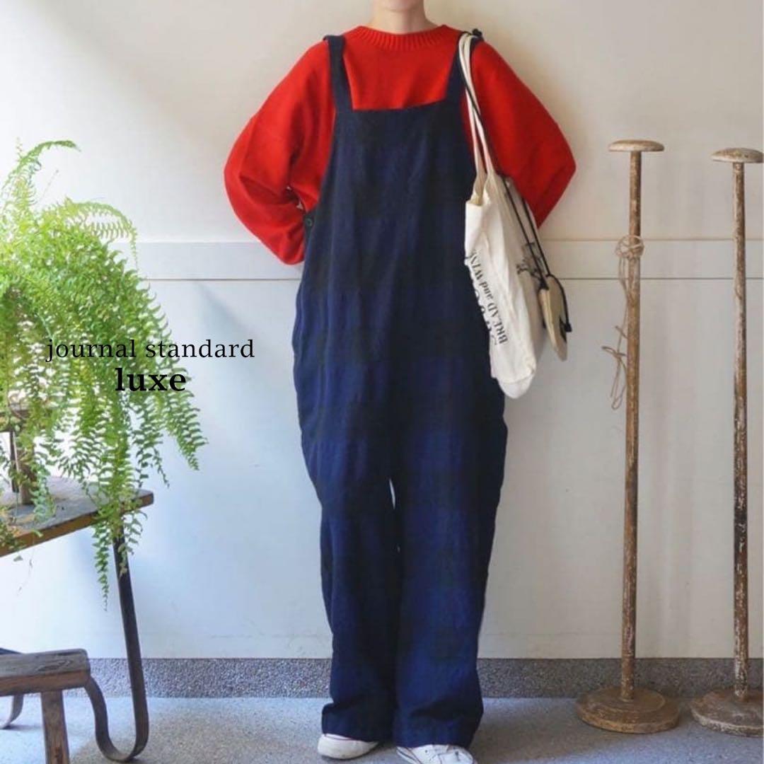 journal standard luxe チェック フィッシャーオーバーオール