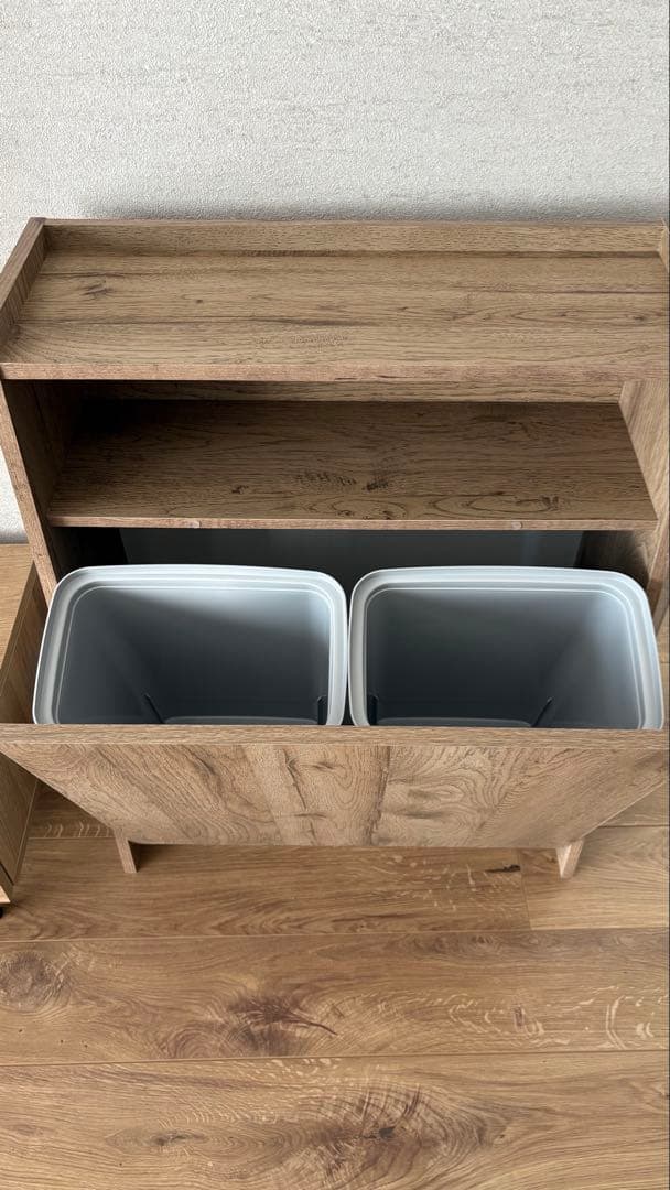 【組立済】アイリスオーヤマ　ウッドペールストッカー　ゴミ箱