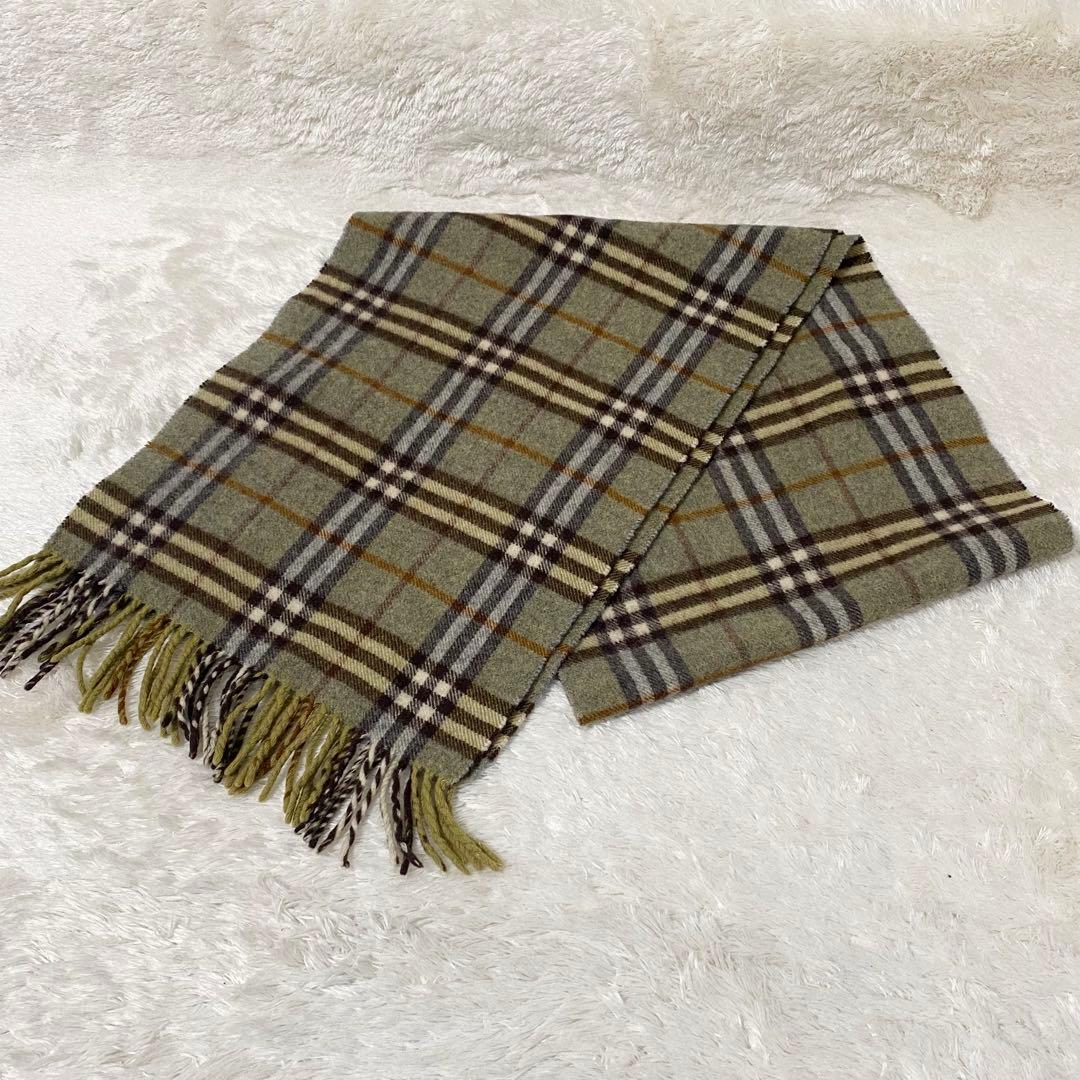 Burberry’s バーバリー マフラー ノバチェック カシミヤ イエロー