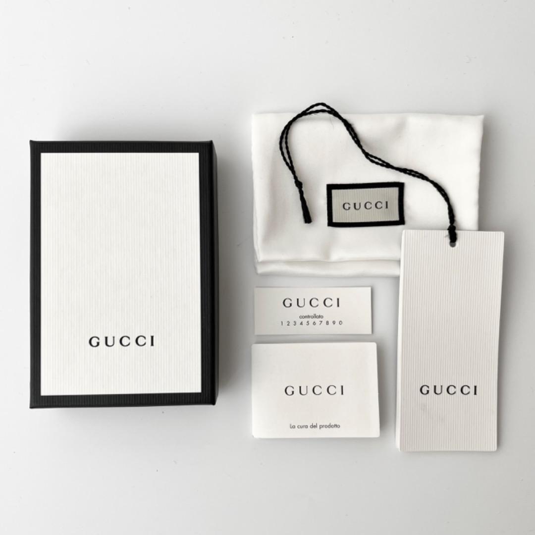 美品 グッチ ドリアン GG シグネチャー マネークリップ レザー ブラック