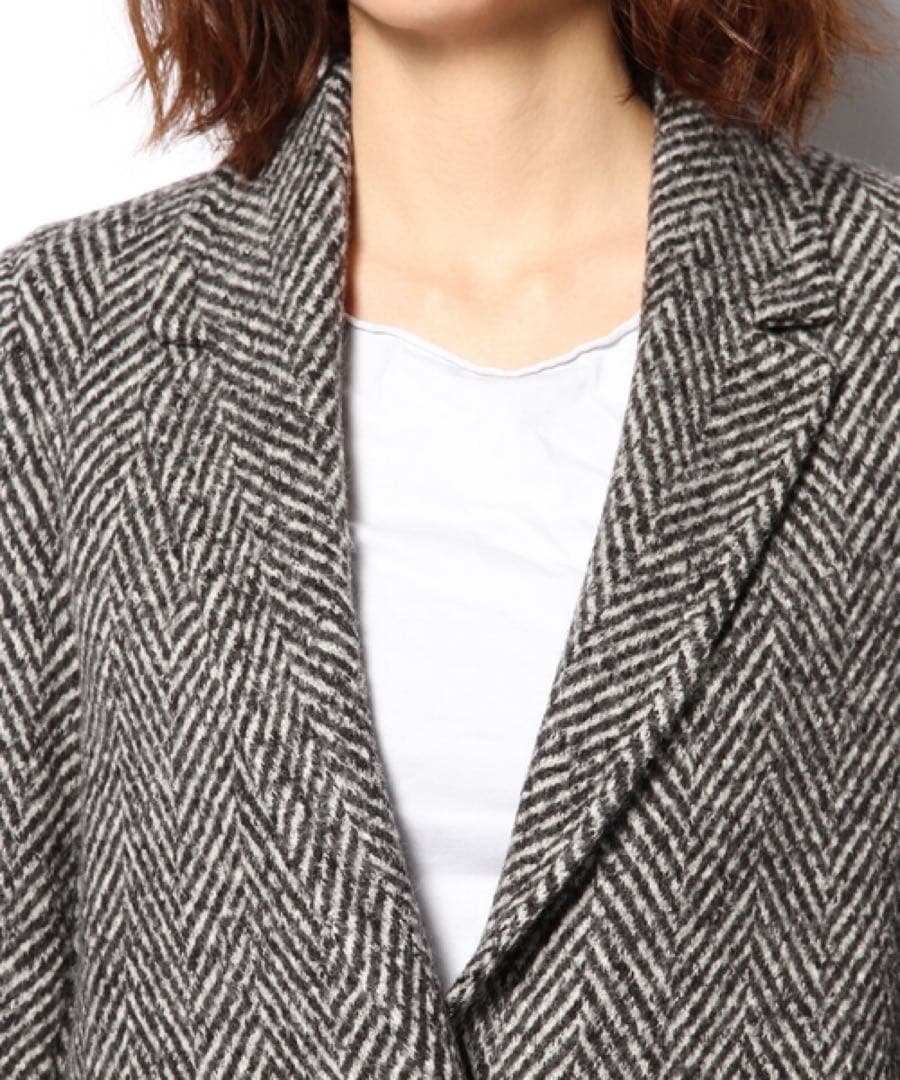 23区 ツィーディヘリンボーン コート