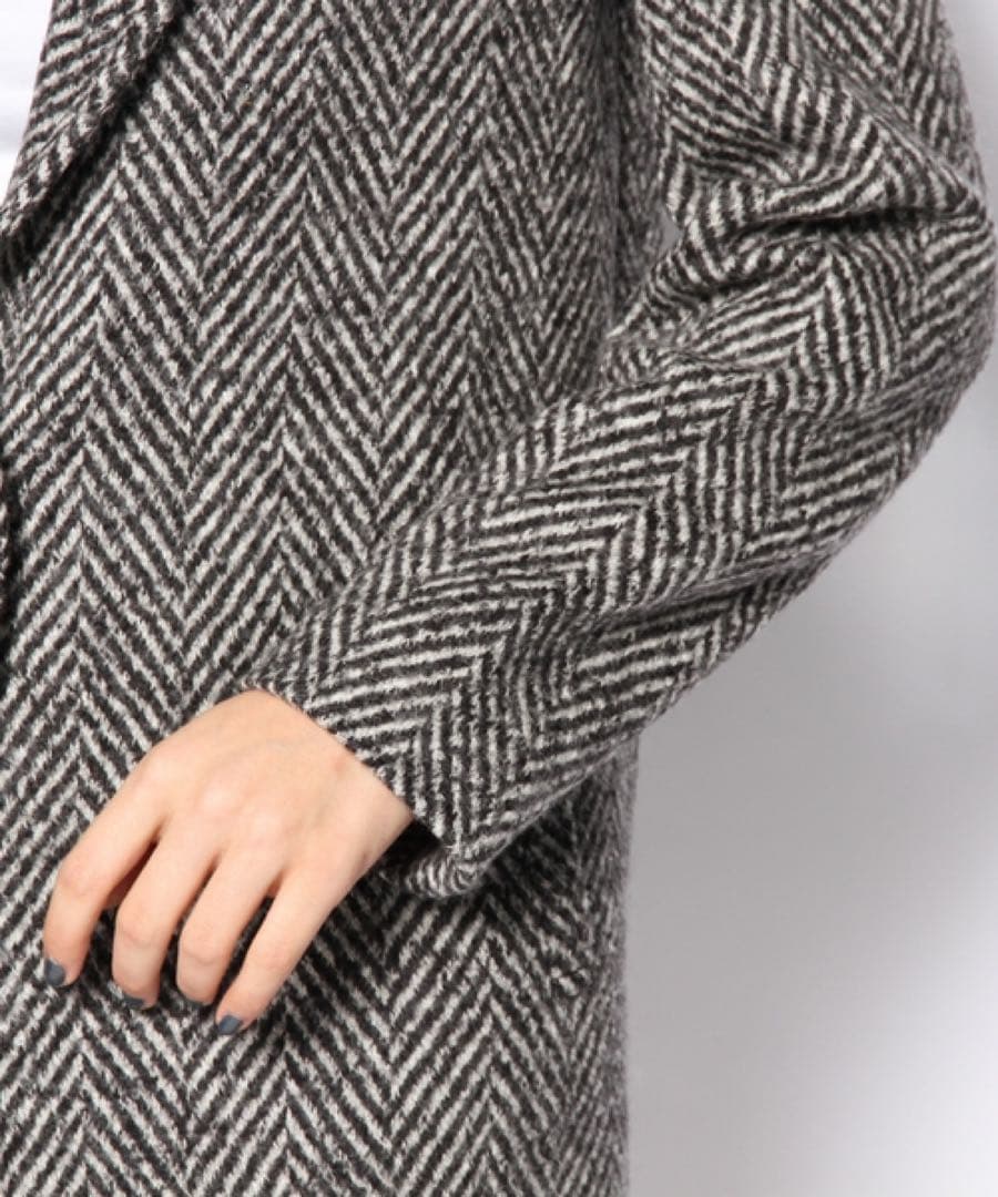 23区 ツィーディヘリンボーン コート