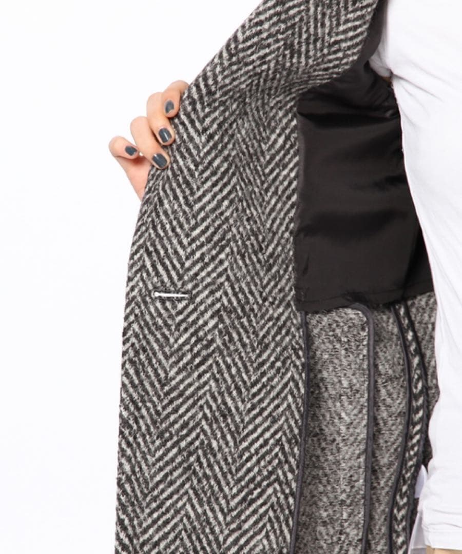 23区 ツィーディヘリンボーン コート