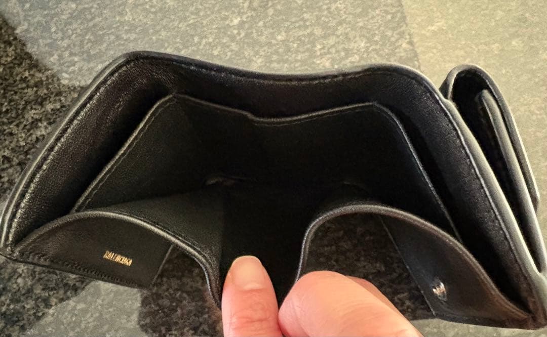 BALENCIAGA WALLET 1 ブラック三つ折り財布