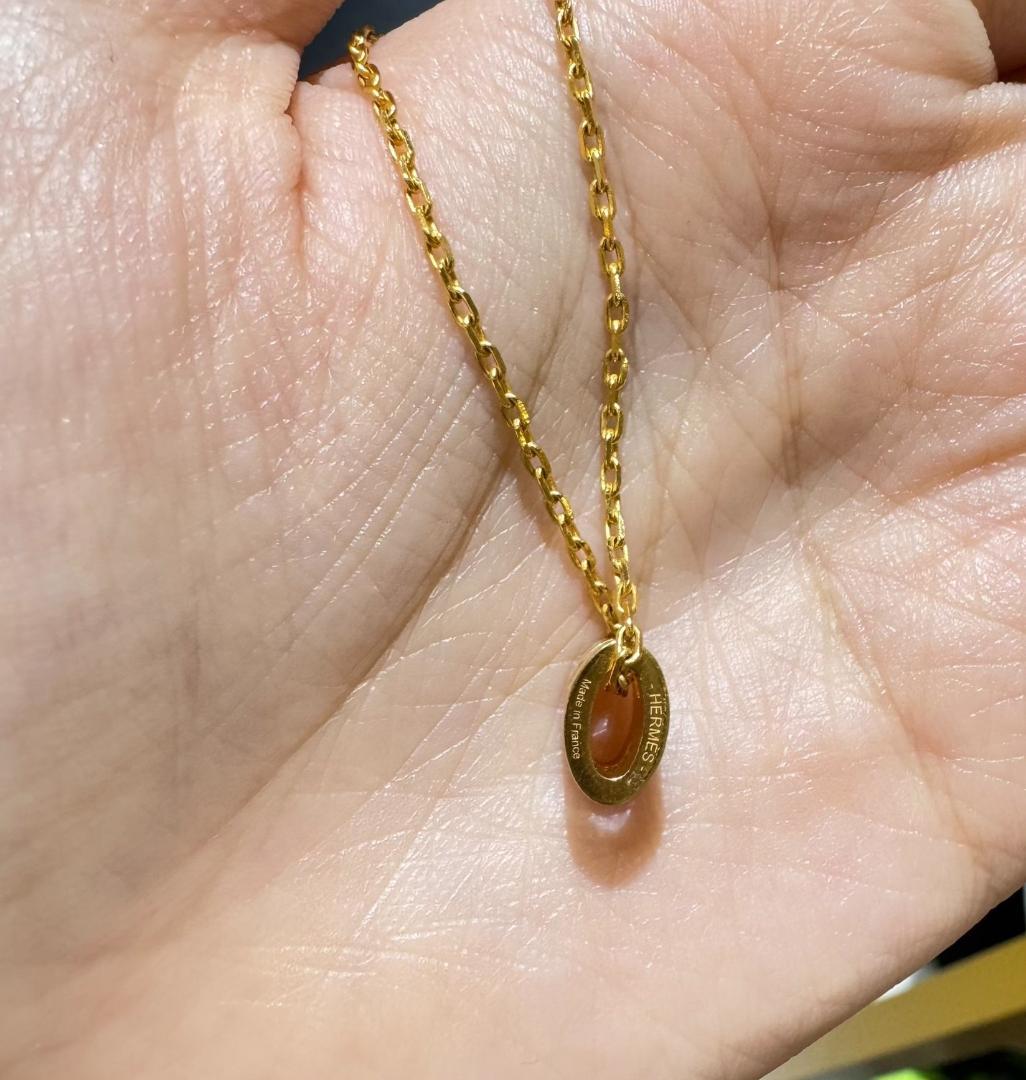 美品 HERMES H型ペンダントネックレス
