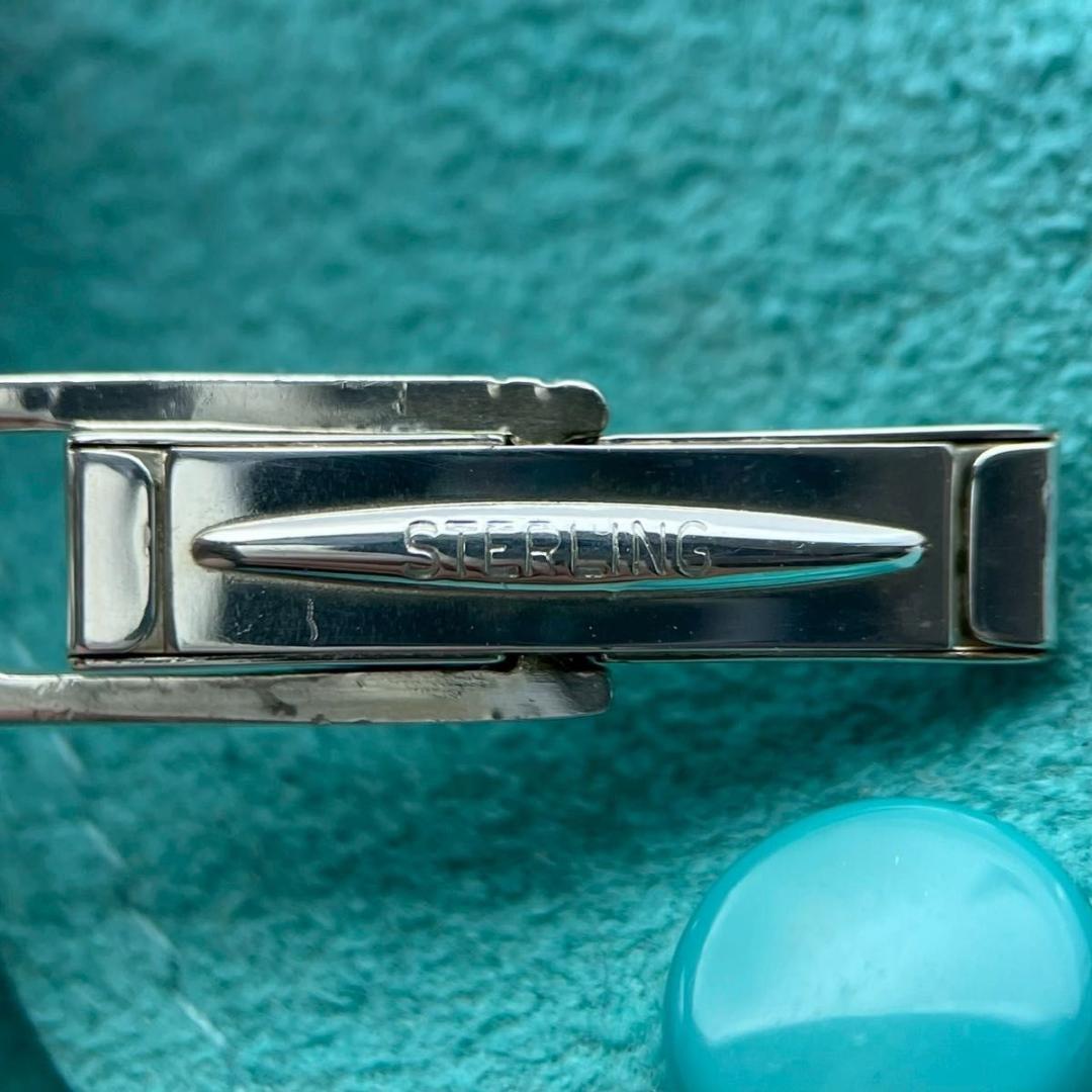 箱袋付き ティファニー ボタンカフス スターリングシルバー 14KT Q47fe