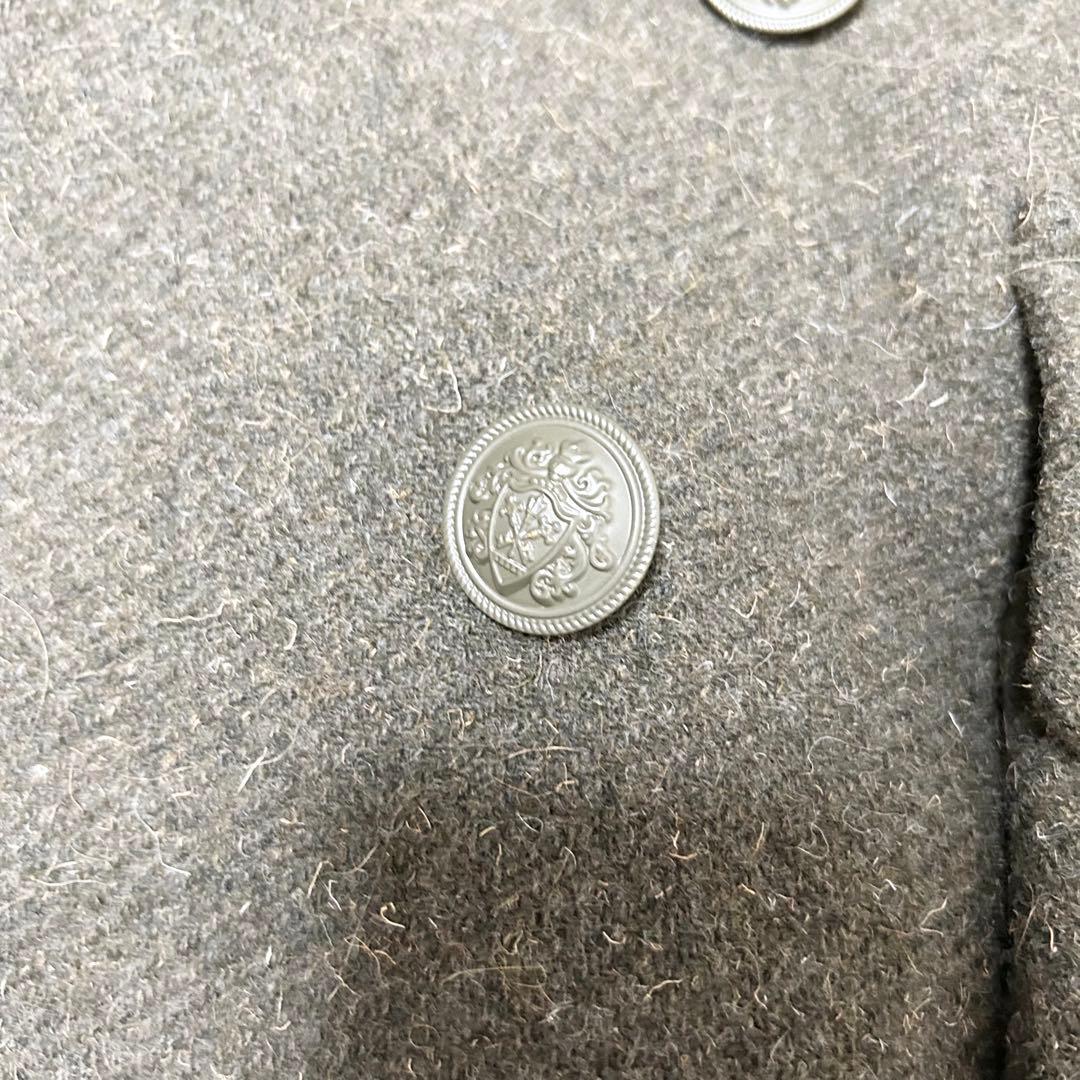 美品　ナイジェルケーボン　ウールピーコート　カーキ　Pコート　メタルボタン