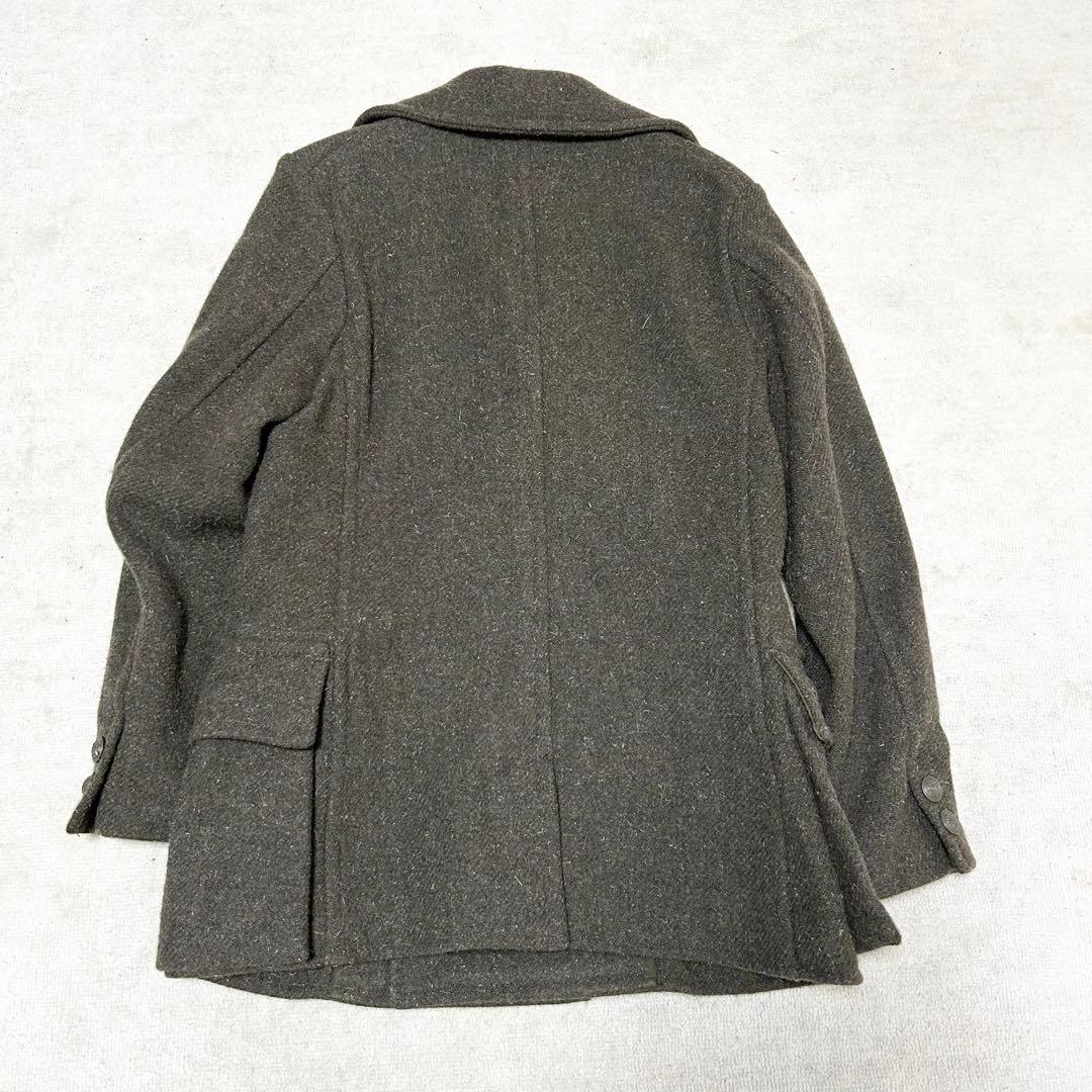 美品　ナイジェルケーボン　ウールピーコート　カーキ　Pコート　メタルボタン