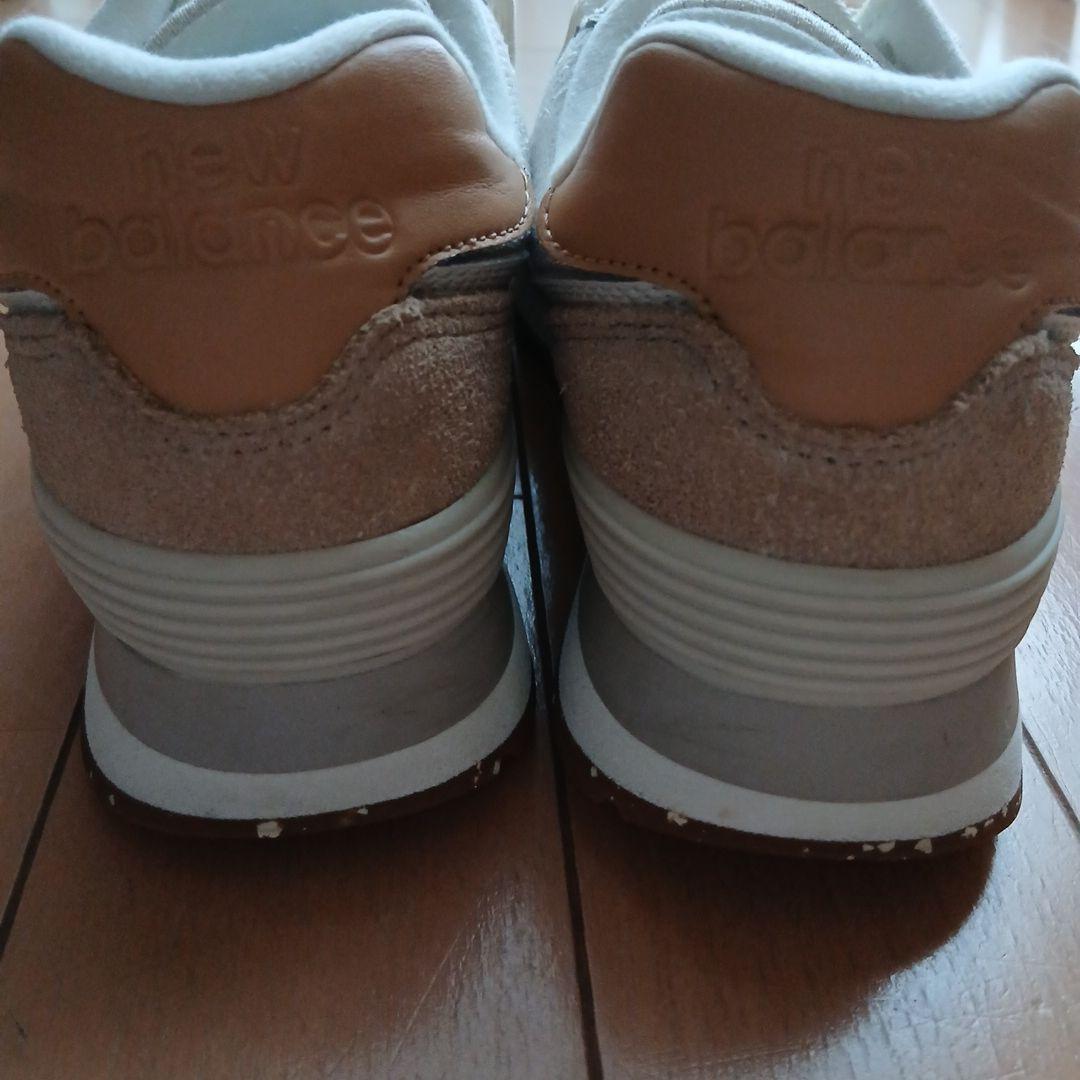 【美品】ニューバランス　574　ベージュ/ネイビー　2足セット　22.5cm