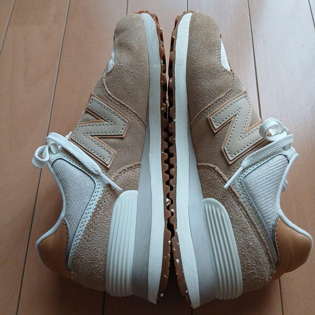 【美品】ニューバランス　574　ベージュ/ネイビー　2足セット　22.5cm