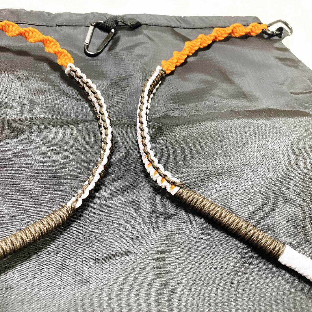 完売品 美品 ocosic オコジック 編み紐 4way ナップサック オレンジ