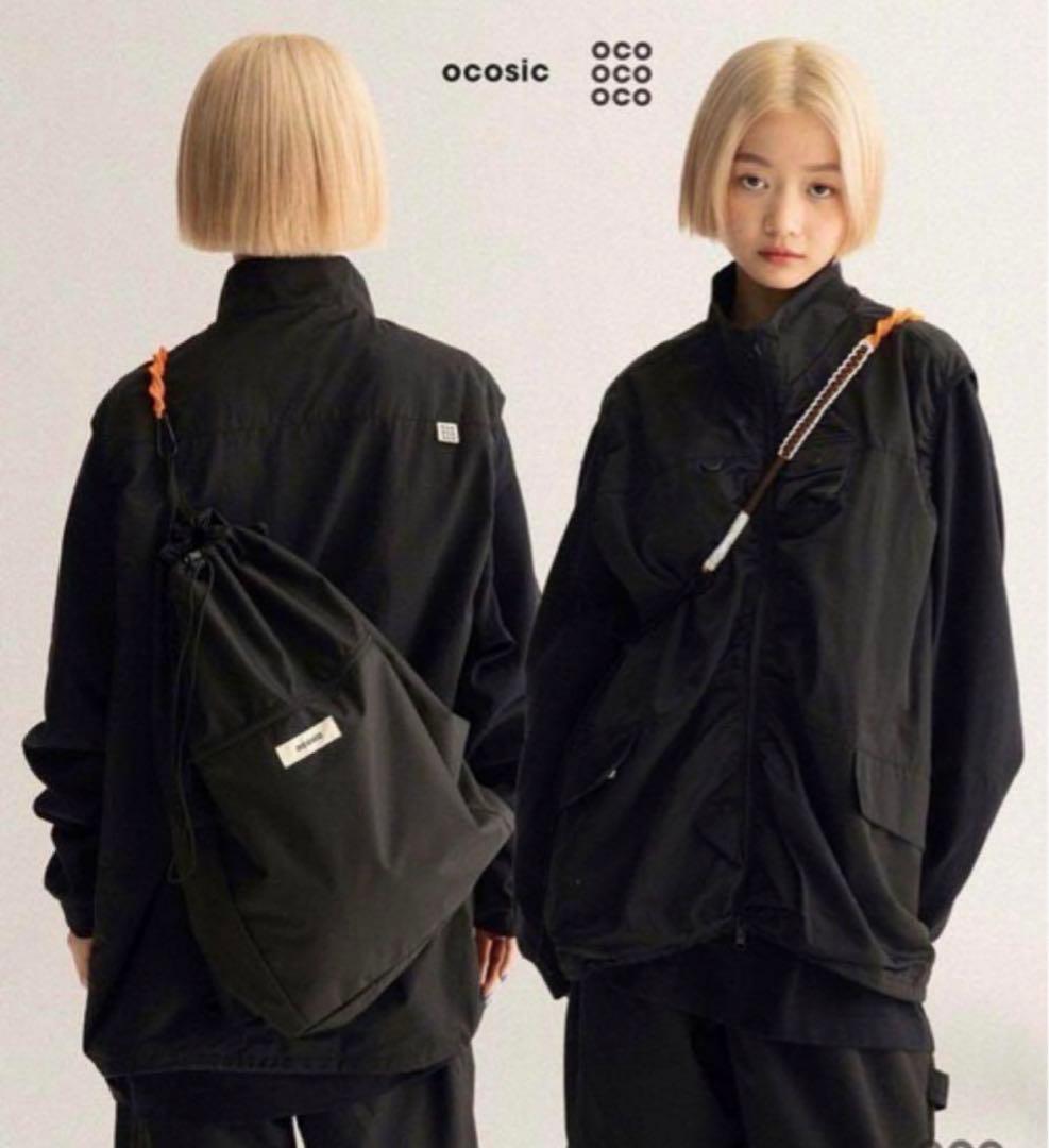 完売品 美品 ocosic オコジック 編み紐 4way ナップサック オレンジ