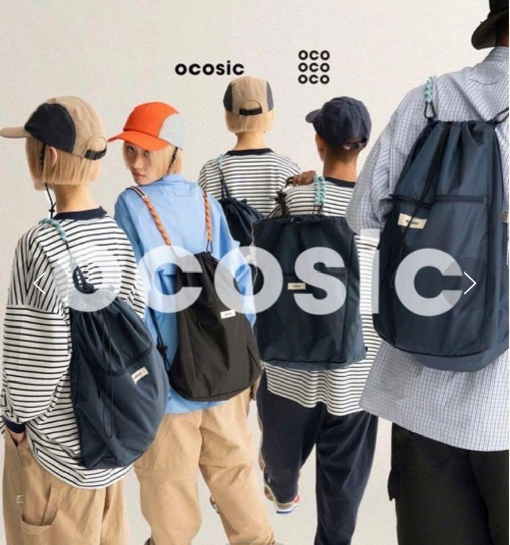 完売品 美品 ocosic オコジック 編み紐 4way ナップサック オレンジ