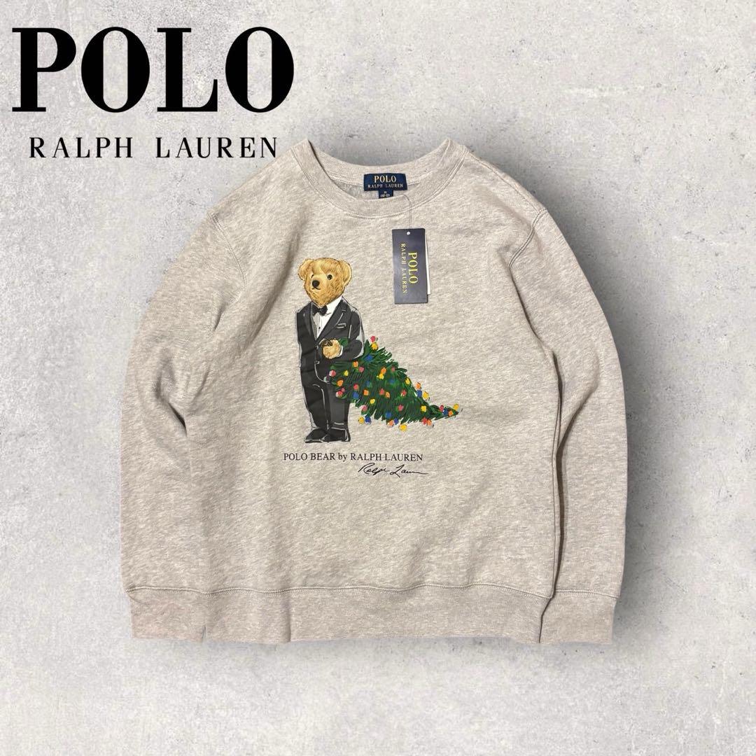 【ポロラルフローレン】ポロベアスウェット　レディースS相当　グレー　タグ付き