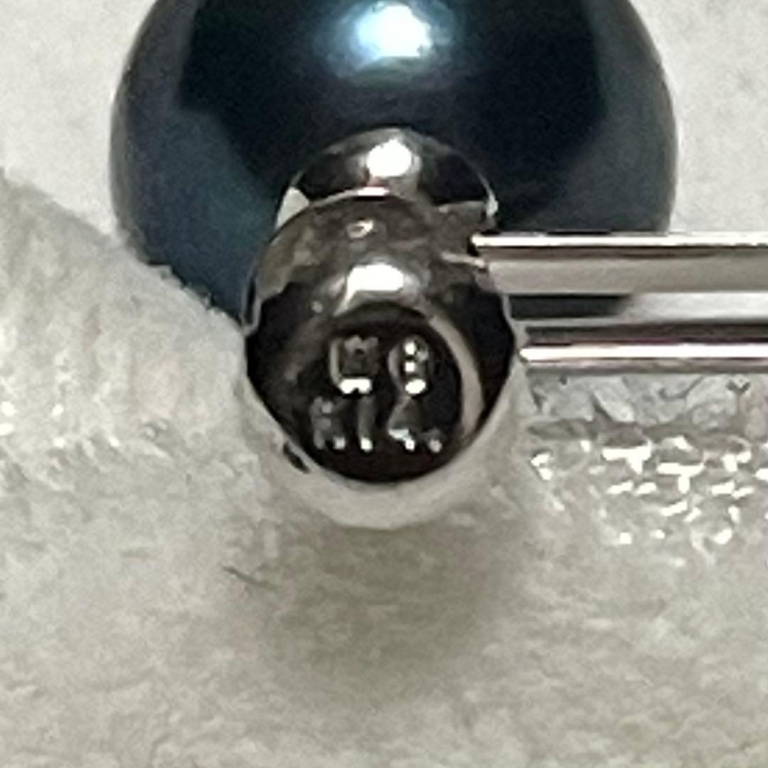 【K14WG✨鑑別所】あこや真珠 ネックレス イヤリング 黒本真珠 アコヤパール