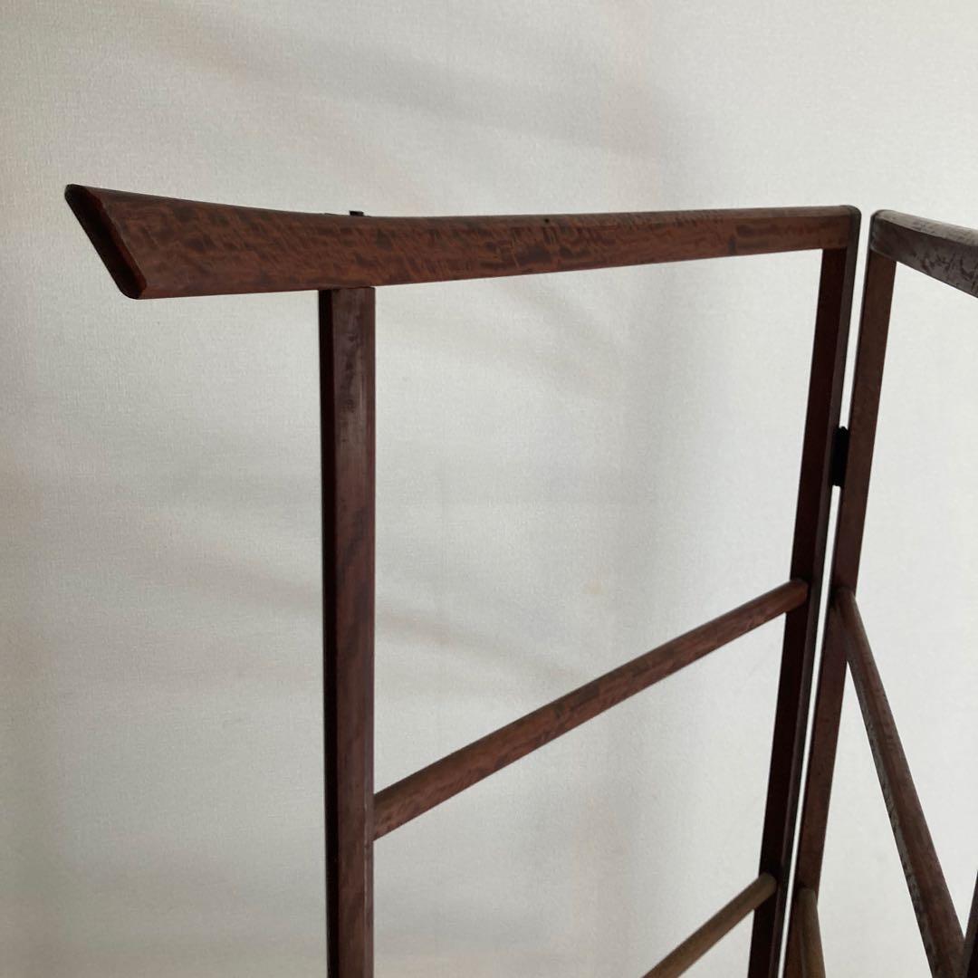 ⭐️最終値下げ　衣紋掛け 着物掛け　木製 衣桁　洋服掛け　折り畳み式　昭和レトロ