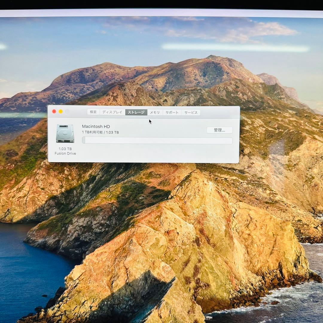 iMac 27インチ 2019 3Ghz i5 8GB 1TB FUSION