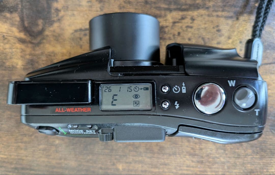 福豆Olympus μ mju zoom 115 ブラックフィルムカメラ