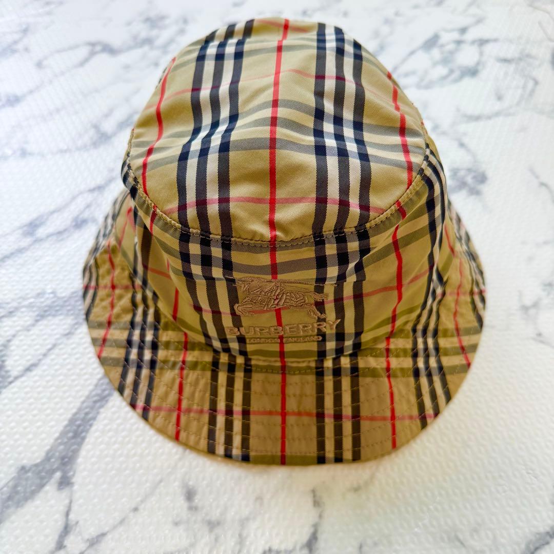 ⭐︎【美品】バーバリー　シュプリーム　バケットハット ノバチェック　ホースロゴ ⭐︎