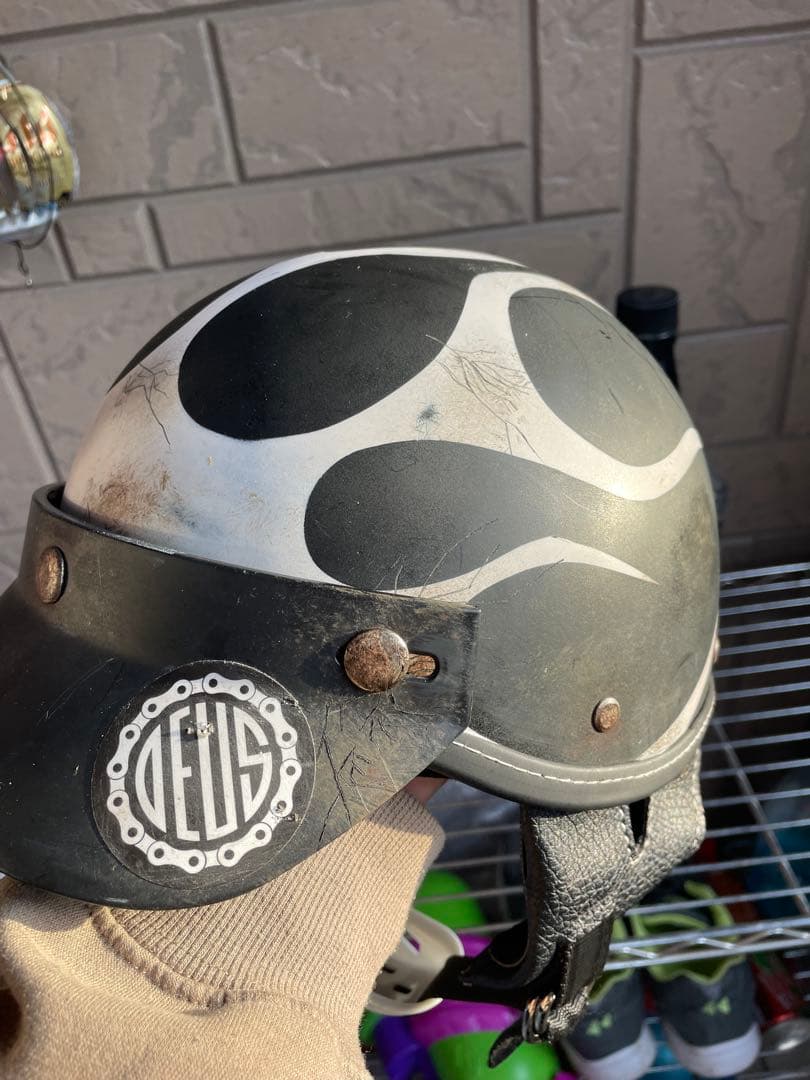 数回着用　ポリヘル　カスタム塗装　エイジング