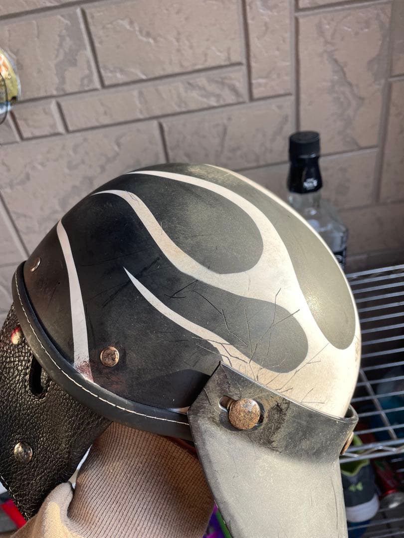 数回着用　ポリヘル　カスタム塗装　エイジング