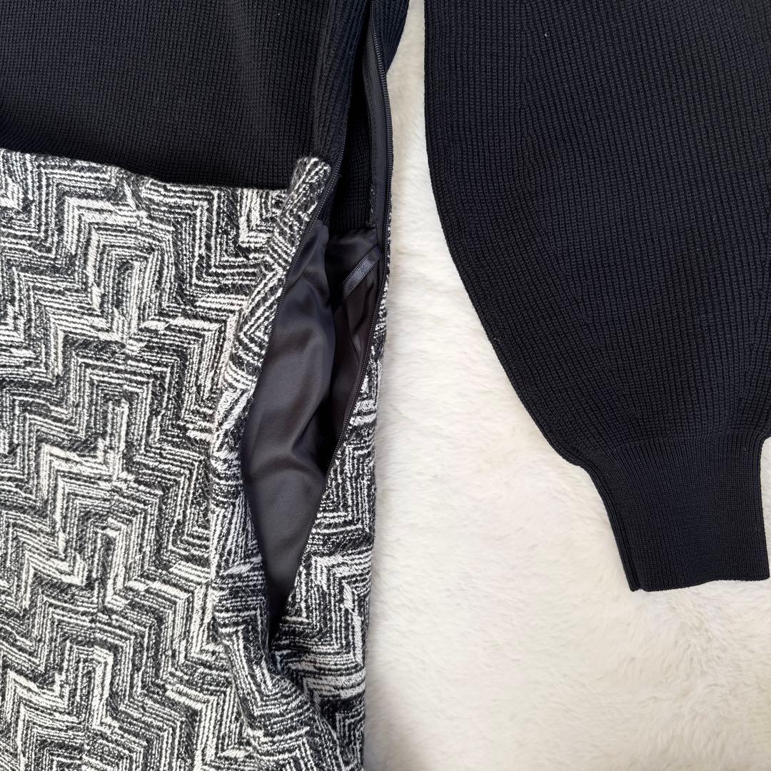 未使用品ANAYIアナイ　ヘリンボンジャガードドッキングワンピース　23AW