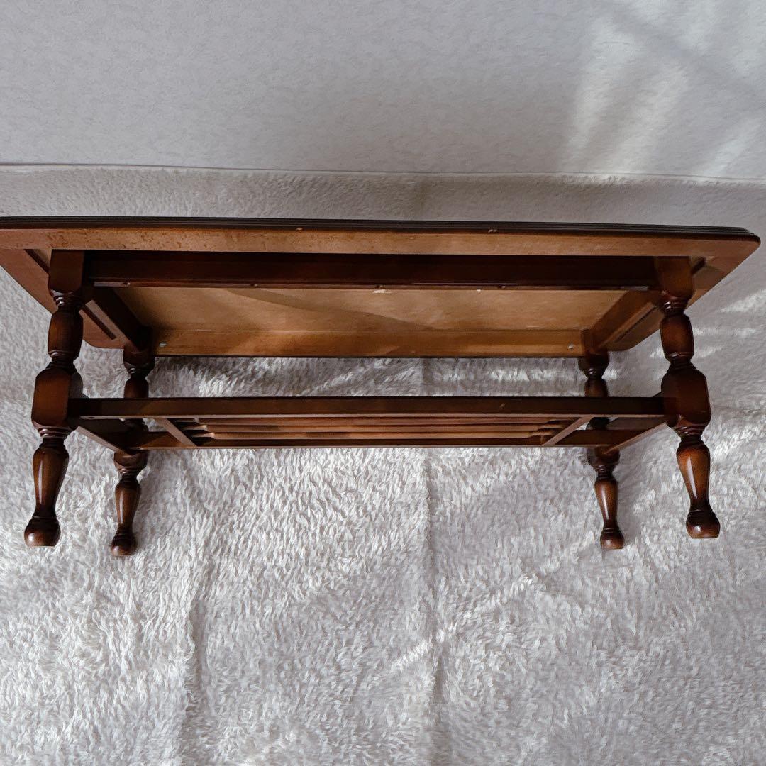 美品】オールド カリモク 大理石 柄コーヒーテーブル