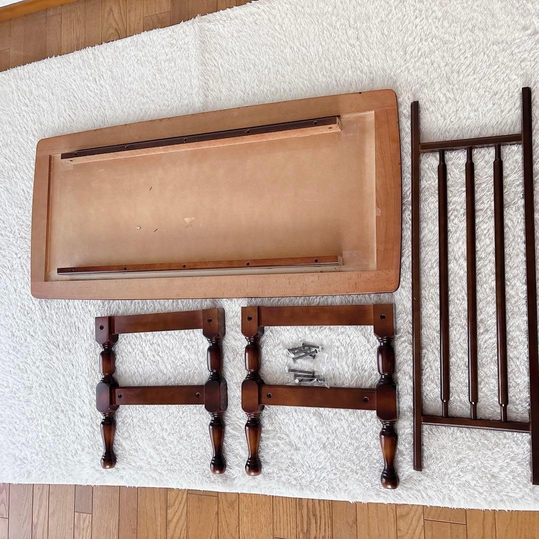 美品】オールド カリモク 大理石 柄コーヒーテーブル