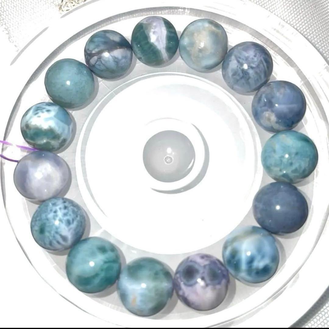 【高品質・現品】パープルラリマー ブレス13mm ペクトライト ドミニカ a