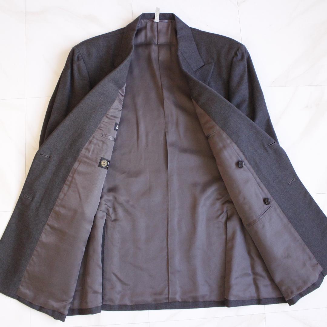 SOVEREIGN カシミヤ混 ダブルセットアップスーツ LLサイズ グレー