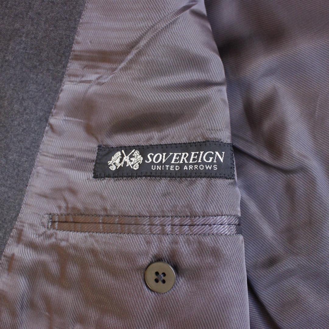 SOVEREIGN カシミヤ混 ダブルセットアップスーツ LLサイズ グレー