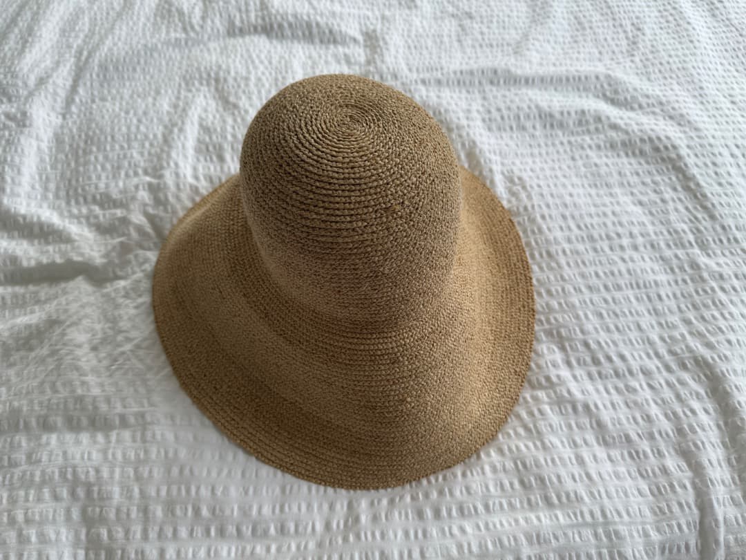 美品 S MaxMara ストローハット 57cm ベージュ