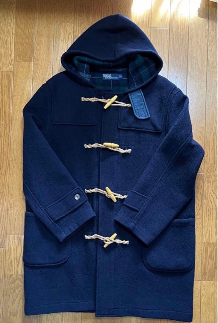 USA製 ビンテージ ラルフローレン ネイビー ダッフルコート L