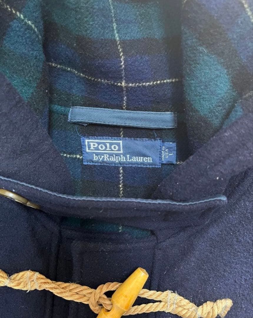 USA製 ビンテージ ラルフローレン ネイビー ダッフルコート L