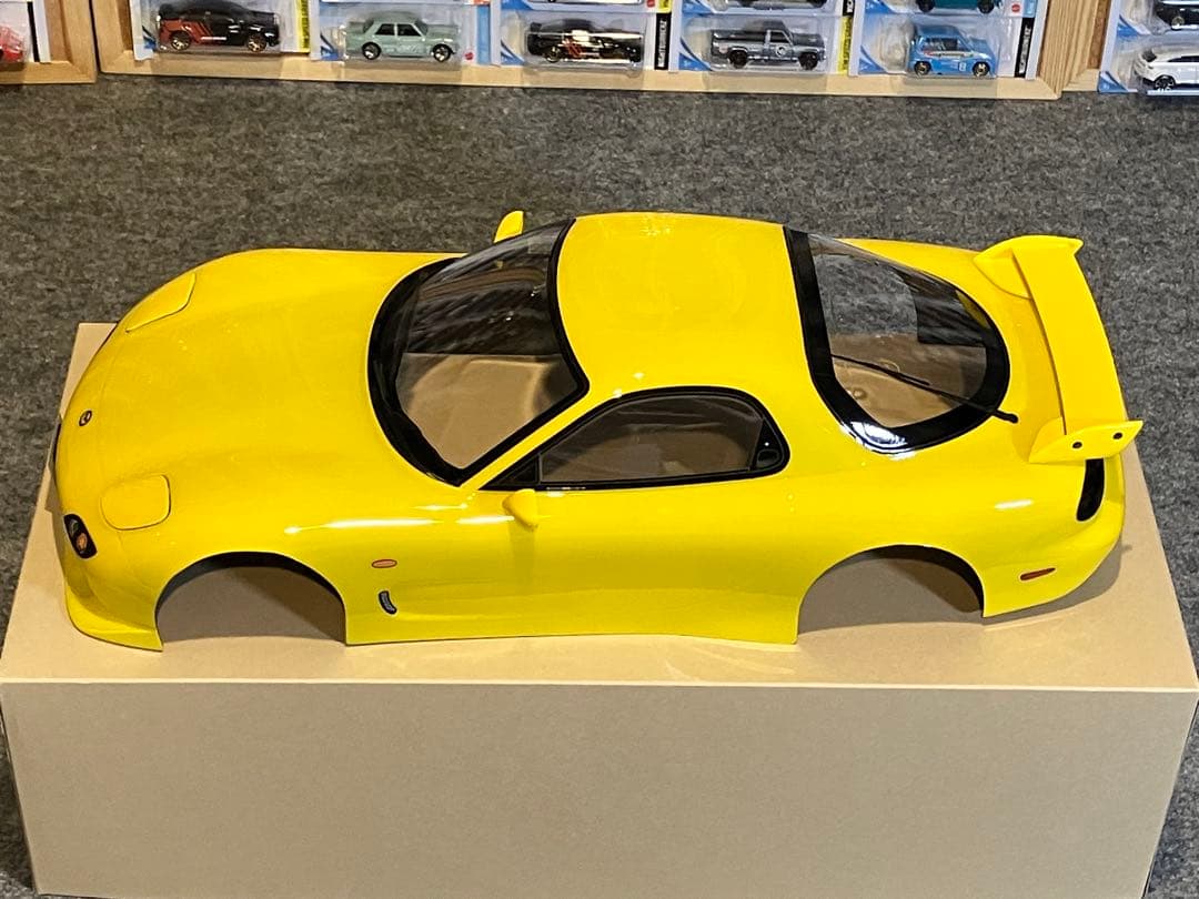 タミヤ ラジコン マツダRX-7 塗装済 スペアボディ イエロー