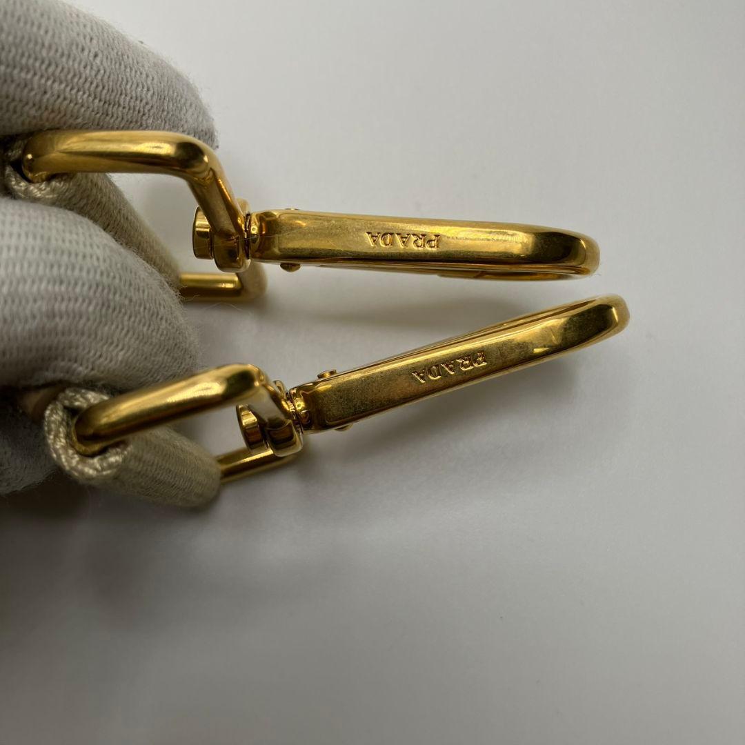 極美品✨プラダ PRADA ショルダーストラップ キャンバス レザー ベージュ