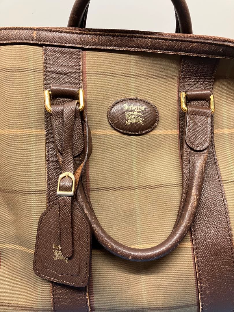 Burberry　バーバリー　ボストンバッグ マルチカラー　ビンテージ