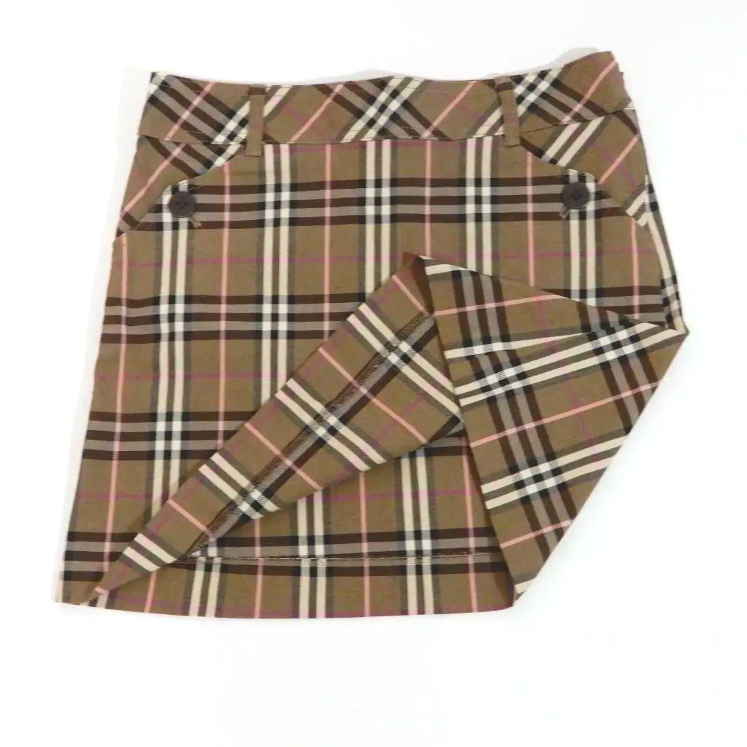 バーバリー ブルーレーベル　ミニスカート　ノバチェック　ホースロゴ