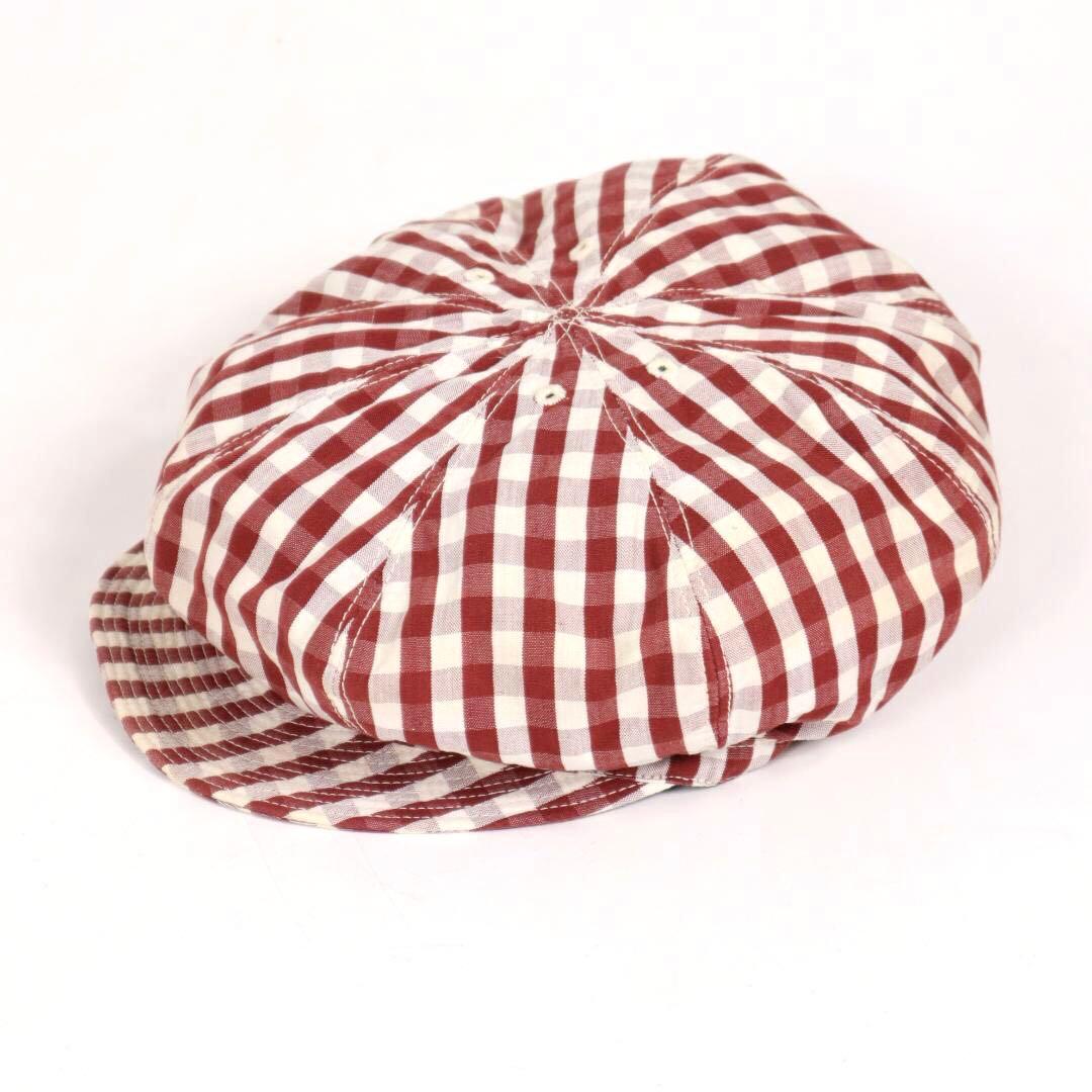 美品 試着のみ KAPITAL duffle ギンガムチェックリネンキャスケット