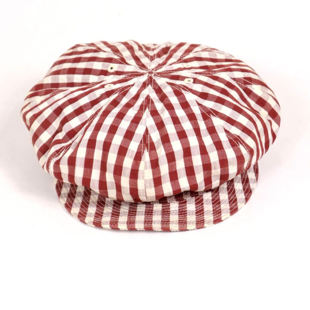 美品 試着のみ KAPITAL duffle ギンガムチェックリネンキャスケット