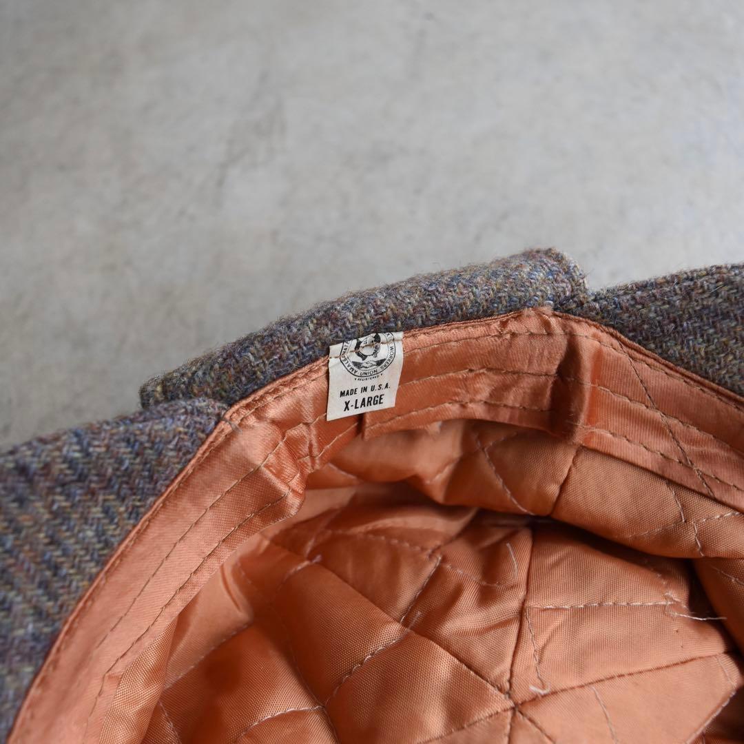 60s ディアストーカーハット ツイード XL USA製 レア ヴィンテージ