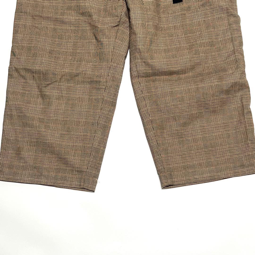 【美品】サカイ　sacai　アジャストバックルボトムス　チェック　ブラウン　3
