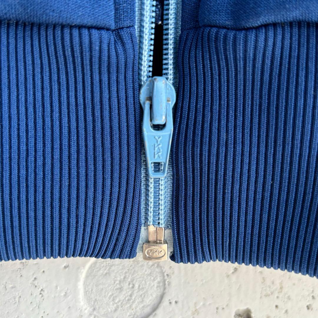 美品【在原みゆ紀着用】アディダス デサント トラックジャケット ジャージ 紺×青