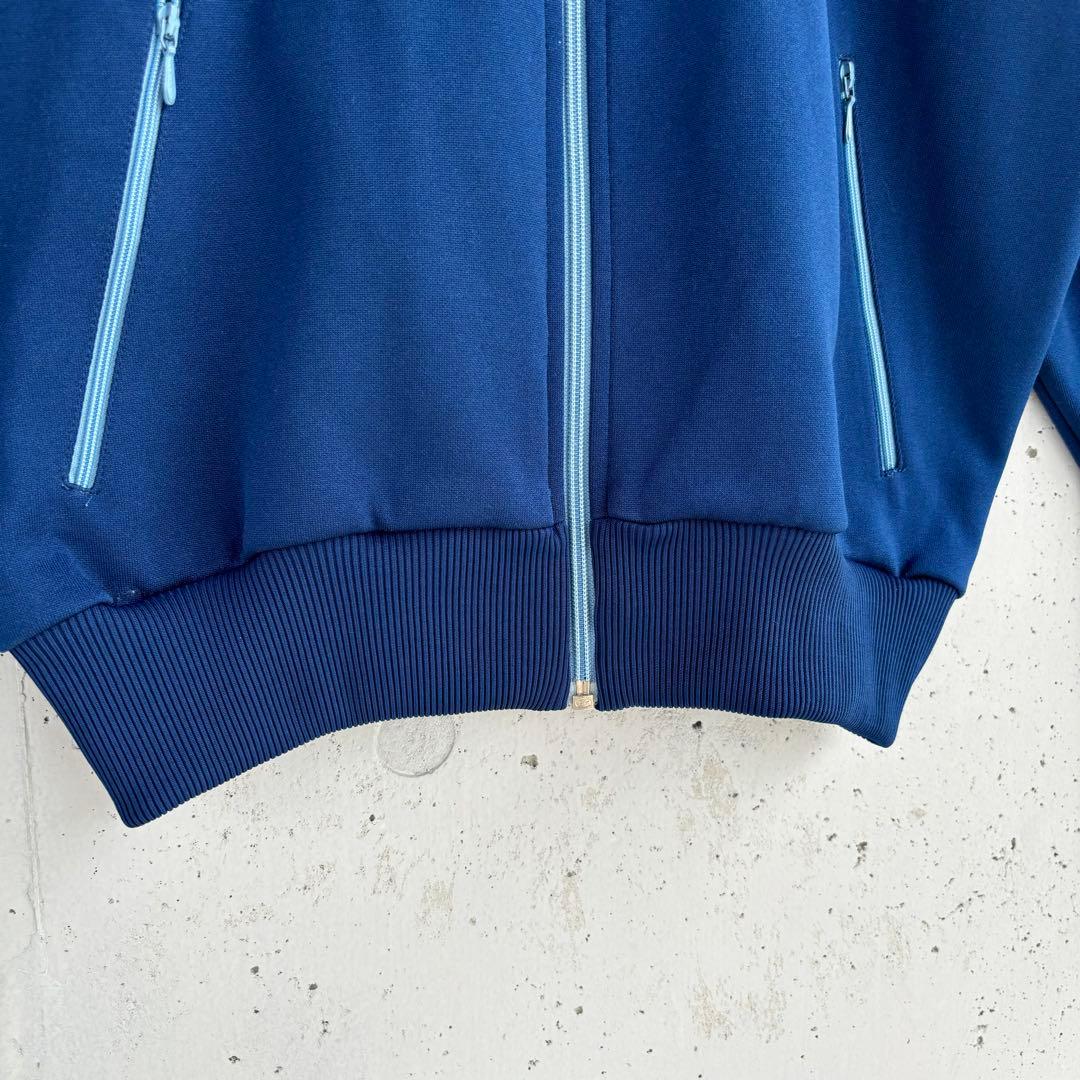 美品【在原みゆ紀着用】アディダス デサント トラックジャケット ジャージ 紺×青